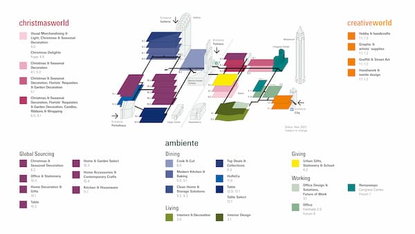 Ambiente Christmasworld Creativeworld Layout 2024 Italy Export